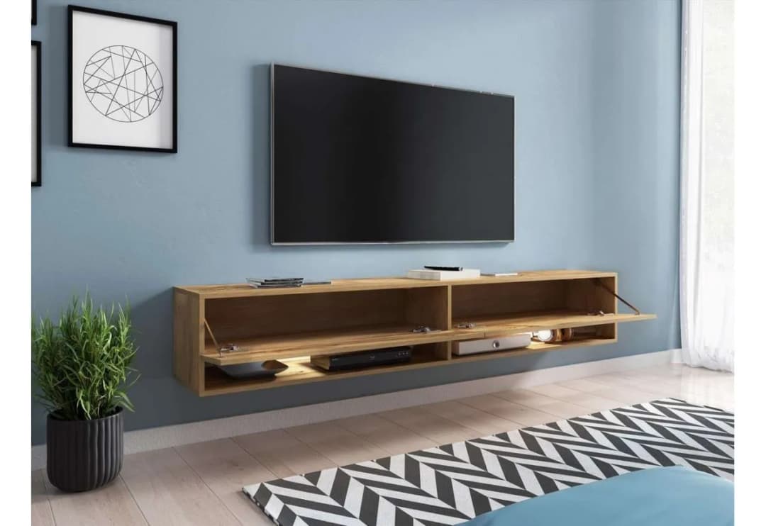 Jaką szafkę pod wiszący telewizor wybrać, aby zaoszczędzić miejsce?